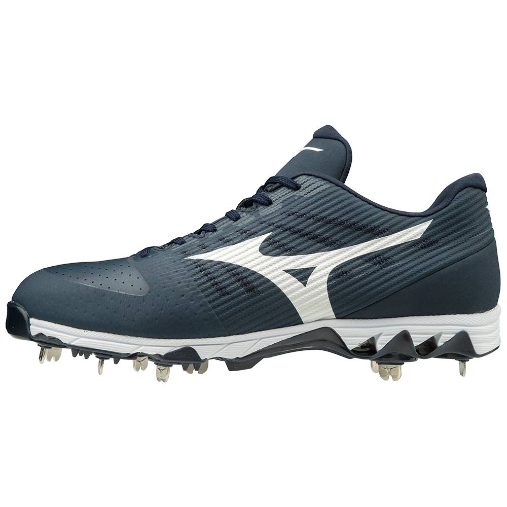 Zapatillas Beisbol Mizuno 9-Spike Ambition Bajas Metal Hombre Azul Marino/Blancas Outlet ISLP-69571